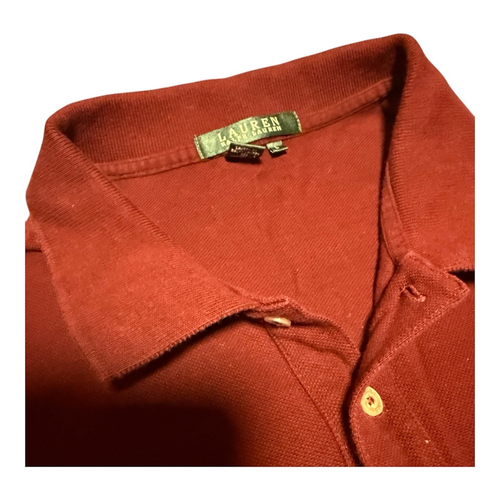 Lauren Ralph Lauren Polo Vintage Green Label Embroider RLL Logo Short Sleeve Red